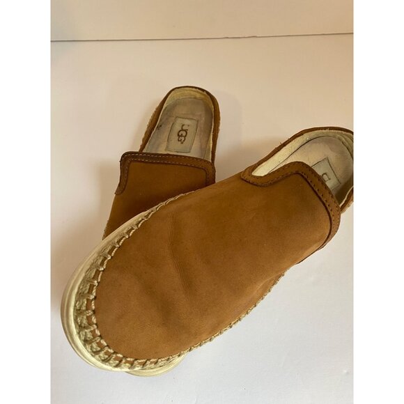 UGG Mens Tan Suede Slip-On Loafers Size 9.5 - Picture 3 of 4